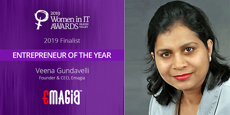 Finalist For the Entrepreneur of the Year 2019 at Women in IT Awards Silicon Valley