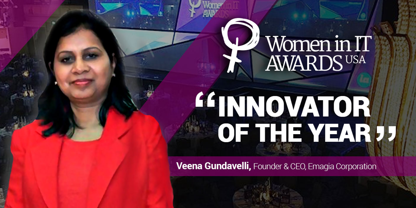 Honored as the Innovator of the Year at 2018 Women in IT Awards USA