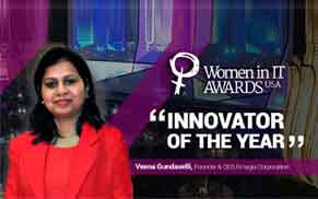 Honored as the Innovator of the Year at 2018 Women in IT Awards USA