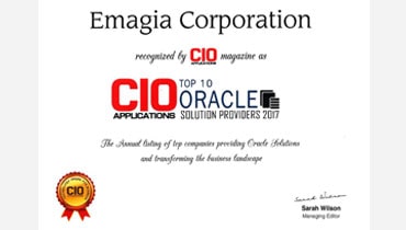Emagia Named in CIO Applications Top 10 Oracle Solution Providers of 2017