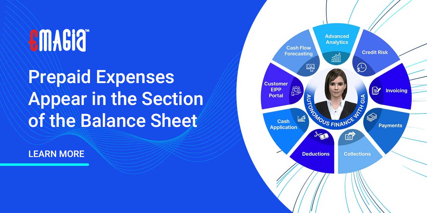 Prepaid expenses appear in the section of the balance sheet