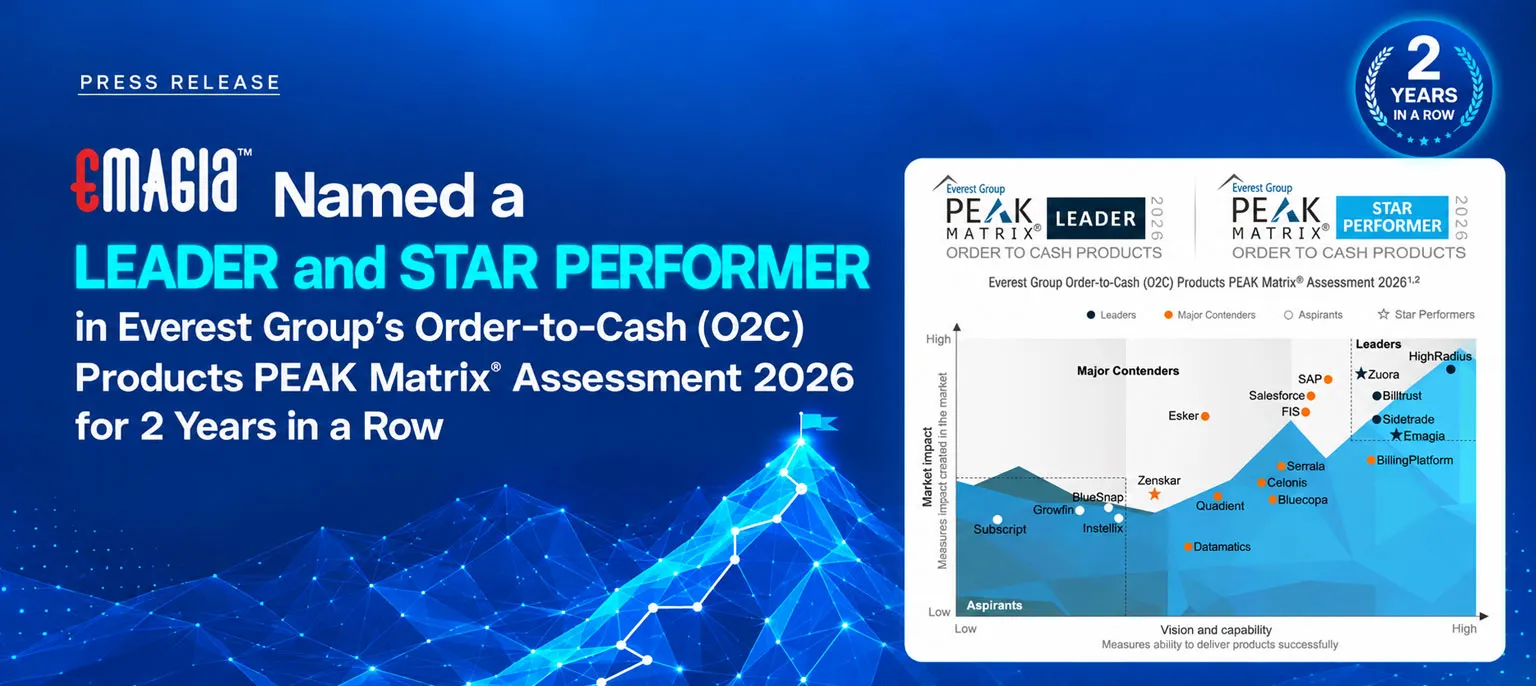 Emagia Named a Leader in the Everest Group Order-to-Cash (O2C) PEAK Matrix® Assessment 2025